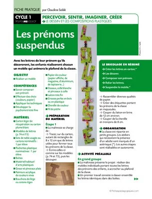 Les prénoms suspendus