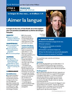La langue de chez nous et d'ailleurs (1) / Aimer la langue