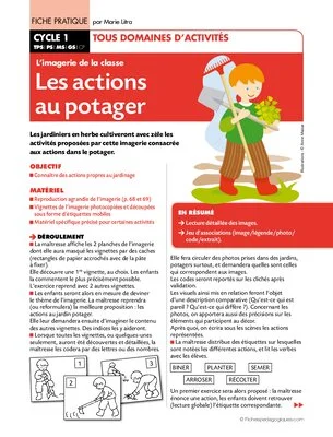 Imagerie de classe / Les actions du potager