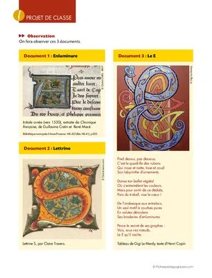 Projet de classe : les enluminures
