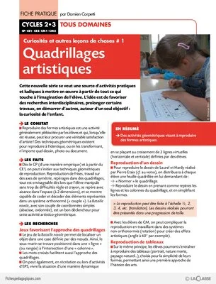 Curiosités et leçons de choses (1) / Quadrillages artistiques