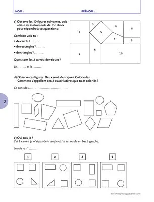 Travailler une compétence (2) / Les figures planes