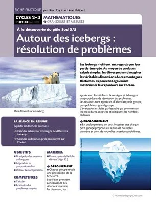 A la découverte du pôle Sud (5) / Icebergs : résolution de problèmes