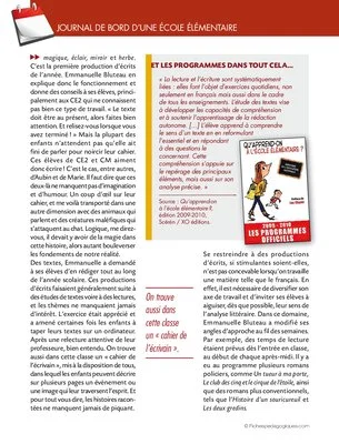 Journal de bord élémentaire (3) / Le français, de l'orthographe à la grammaire