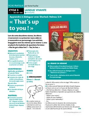 Apprendre à dialoguer avec Sherlock Holmes (2)