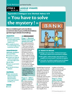 Apprendre à dialoguer avec Sherlock Holmes (4)