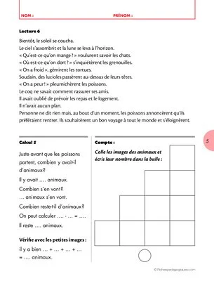Lire, compter, calculer avec « Le coq qui voulait voyager »