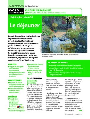 Histoire des arts (6) / Le déjeuner