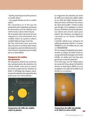 Le système solaire au Cycle 3