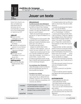 Jouer un texte