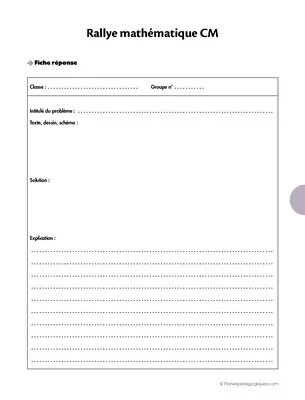Rallye mathématiques CM
