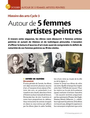 Histoire des arts / Autour de 5 femmes peintres