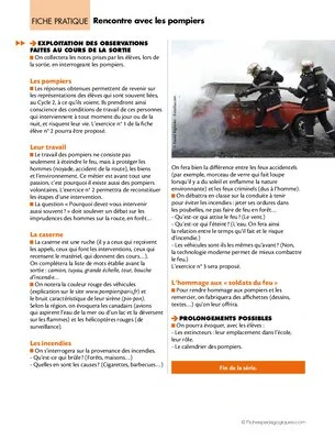 Sorties scolaires (10) / Rencontre avec les pompiers