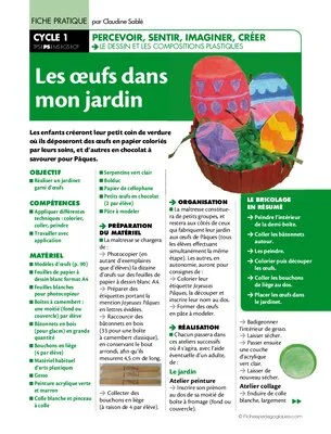 Les oeufs dans mon jardin
