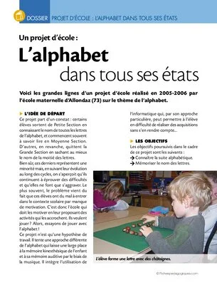 Projet d'école : l'alphabet dans tous ses états
