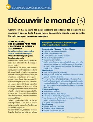 Grands domaines (7) / Découvrir le monde (3)