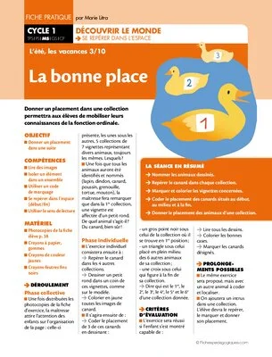 L'été, les vacances (3) / La bonne place