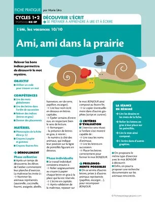 L'été, les vacances (10) / Ami dans la prairie