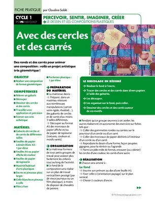 Avec des cercles et des carrés
