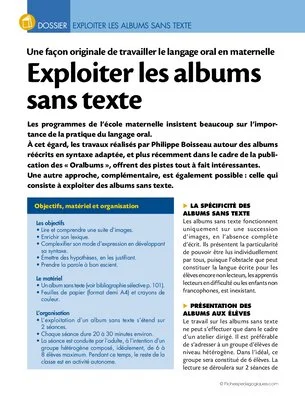 Exploiter les albums sans texte (dossier)