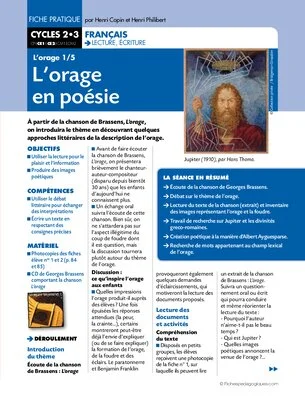 L'orage (1) / L'orage en poésie