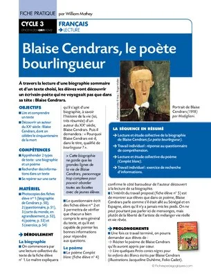 Blaise Cendrars, le poète bourlingueur