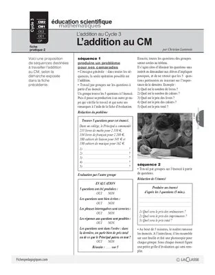L'addition au Cycle 3 (2) / L'addition au CM