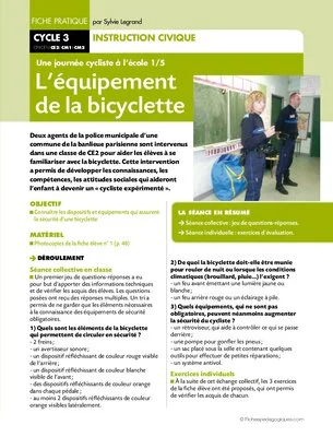 Une journée cycliste (1) / L'équipement de la bicyclette
