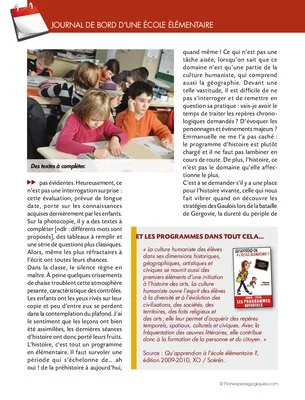 Journal de bord élémentaire (9) / Histoire