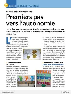 Les rituels en maternelle
