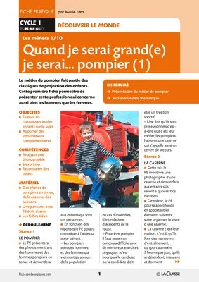 Quand je serai grand(e), je serai...pompier