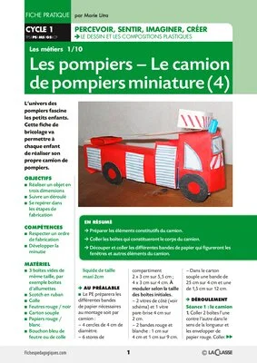 Les pompiers - Le camion de pompiers miniature