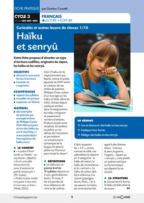 Haïku et senryû