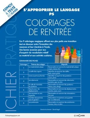 Coloriages de rentrée
