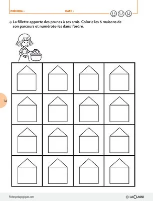 Je compte à l'aide d'un quadrillage