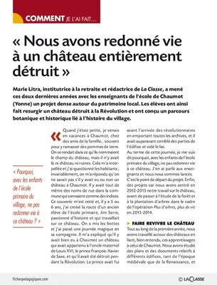 Nous avons redonné vie à un château entièrement détruit