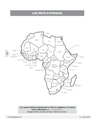 Projet d'écriture CE1 : L'Afrique (2) / Découverte de l'Afrique