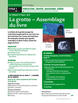 La chasse à l'ours. La grotte. Assemblage du livre
