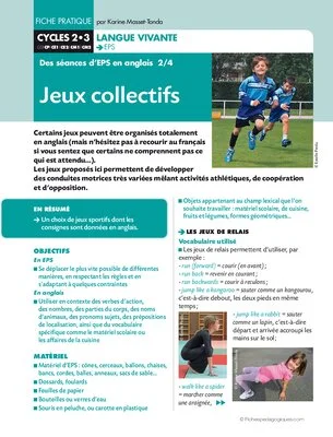 EPS en anglais. Jeux collectifs