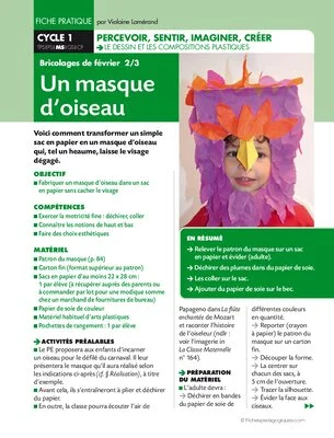 Un masque d'oiseau