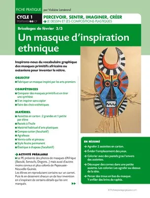 Un masque d'inspiration ethnique