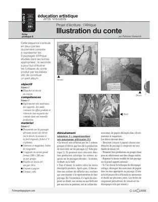 Projet d'écriture CE1 : L'Afrique (6) / Illustration du conte