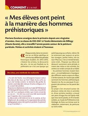 Mes élèves ont peint à la manière des hommes préhistoriques