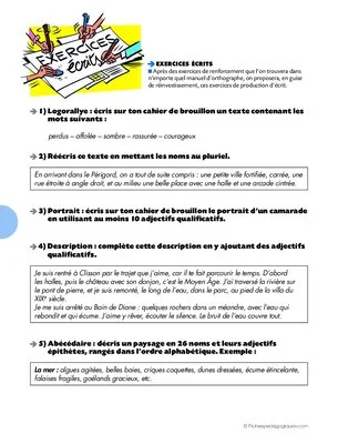 Conseil de révisions (5) La place de l'adjectif
