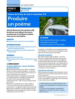 Produire un poème