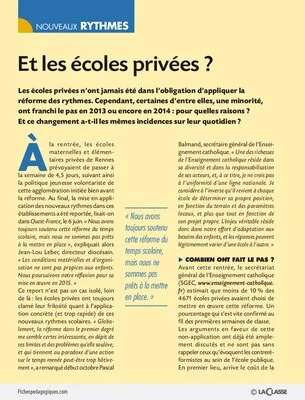 Et les écoles privées ?