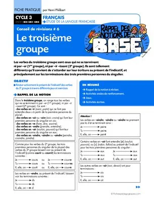 Conseils de révisons (6). Le troisième groupe