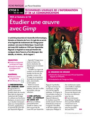 TICE et histoire (6) Etudier une oeuvre avec Gimp