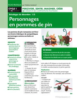 Personnages en pommes de pin