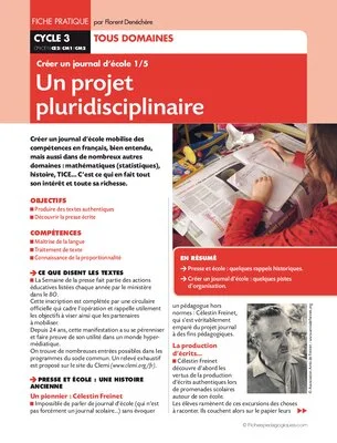 Créer un journal d'école 1/5